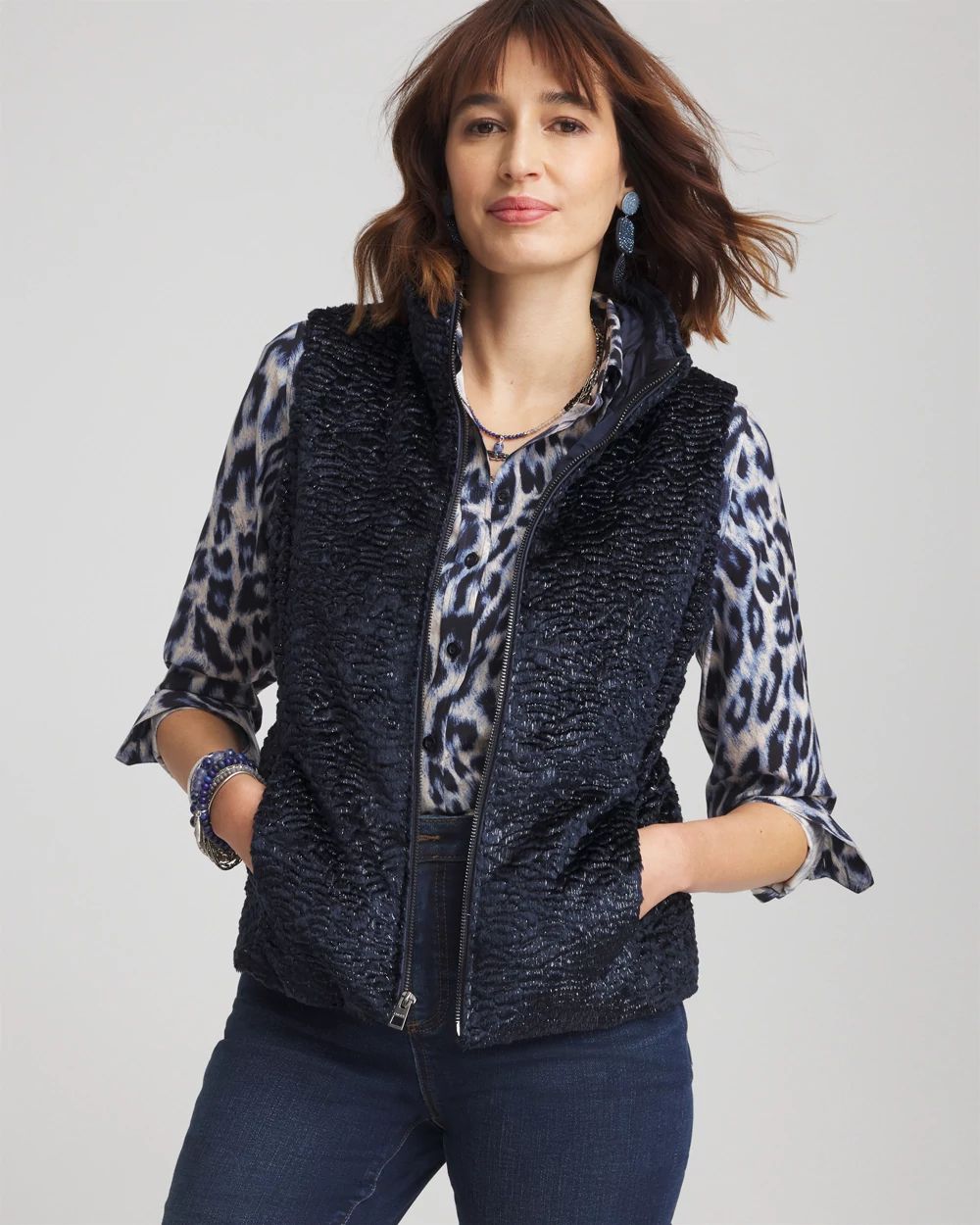 Quilted Faux Fur Vest | Chico's Quilted Faux Fur Vest | Chico's